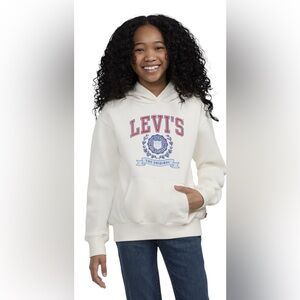 Levi’s Variety Girls Mid Weight Soft Fleece Hoodie Kangaroo Pocket Large 10/12
